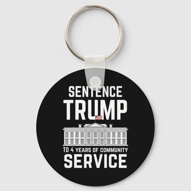 Llavero Trump A 4 Años De Servicio Comunitario 5 (Anverso)