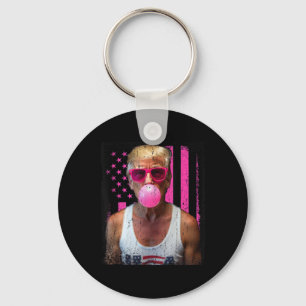 Llavero Trump Bubble Gum Sungles rosados Bandera Estadouni