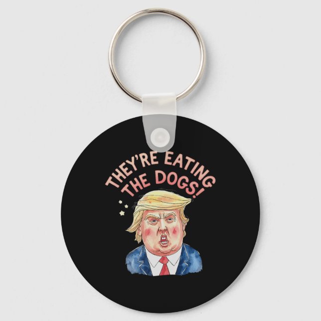 Llavero Trump come a los perros, meme de Trump (Anverso)