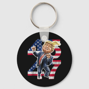 Llavero Trump Dance 45 Bandera estadounidense Trump 2024