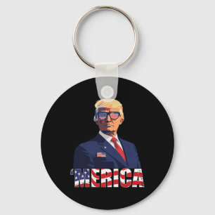 Llavero Trump Feliz 4 De Julio Bandera Norteamericana 1