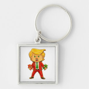 Llavero Trump Feliz Divertido Trump Invertir Trump Caricat