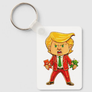 Llavero Trump Feliz Divertido Trump Invertir Trump Caricat