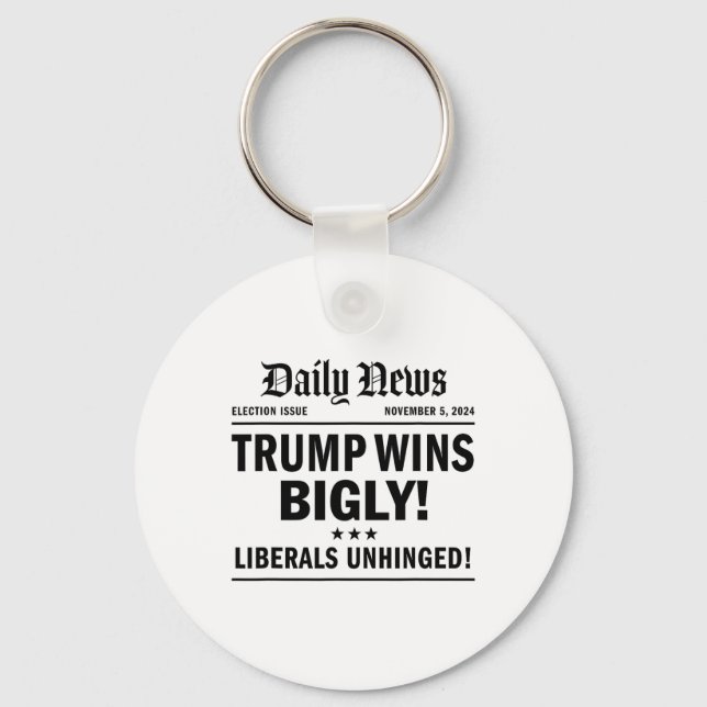 Llavero Trump gana un importante titular: Trump gana 2024  (Anverso)