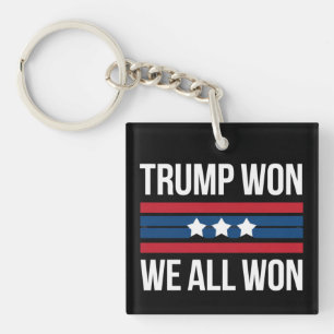 Llavero Trump Ganó Todos Ganamos 2024 Bandera de EE. UU. T