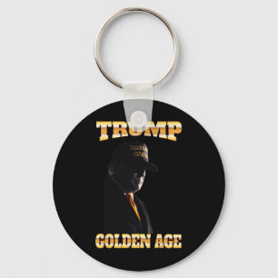 Llavero Trump Golden Age Silhouette Mega 45 47 Golden Tie