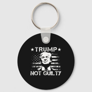 Llavero Trump No Culpable partidario de Trump Bandera Amer