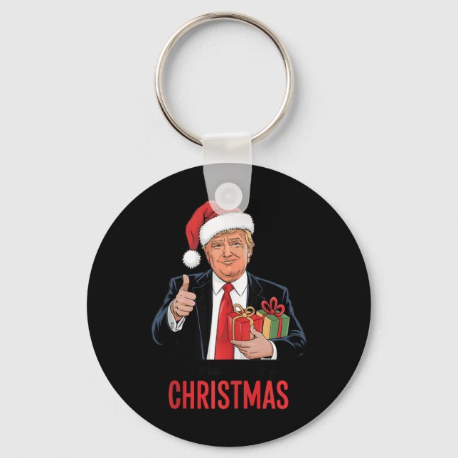 Llavero Trump Obtuvo Lo Que Quería Para Navidades Gracioso (Anverso)
