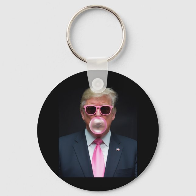 Llavero Trump Pink Bubble Gum President 47 USA (Anverso)
