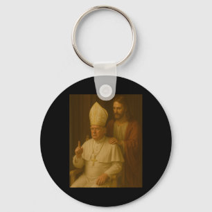 Llavero Trump, presidente de Trump, reza Jesús