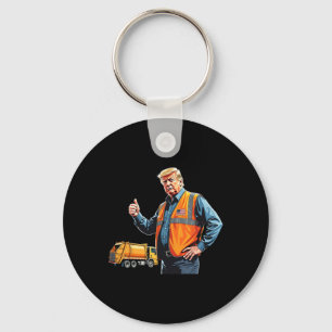 Llavero Trump Pulgar Arriba Trabajador Camión de Basura Ba
