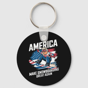Llavero Trump Snowboard Usa - Haz que el snowboarding sea