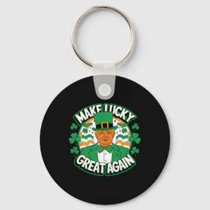 Llavero Trump St. Patrick's Day Leprechaun Trump Lucky Fun