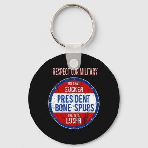 Llavero Trump Sucker Loser Respetamos Nuestro Ejército