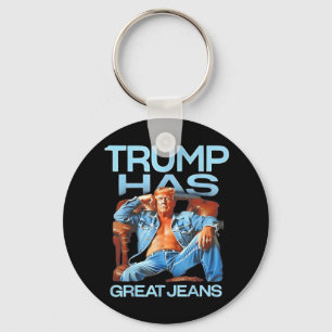 Llavero Trump tiene grandes jeans regalos graciosos de hum