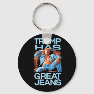 Llavero Trump tiene grandes jeans regalos graciosos de hum