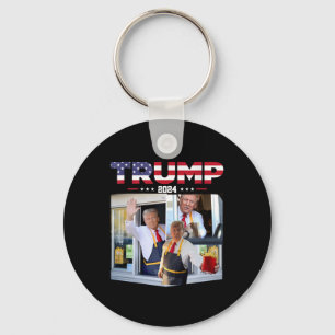 Llavero Trump Trabaja El Trabajador De Comida Rápida En Dr
