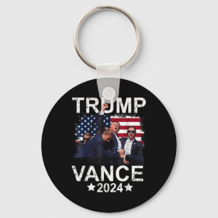 Llavero Trump Vance 2024 Apoyando a Trump Re-elec