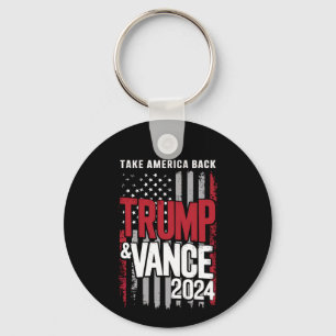 Llavero Trump Vance 2024 Bandera de EE. UU. Recuperemos Am