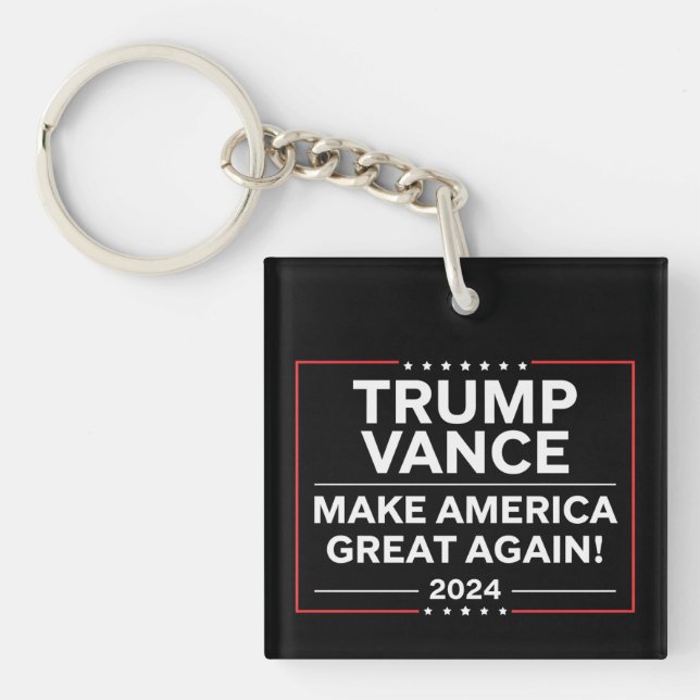 Llavero Trump Vance 2024 Presidente JD Vance Vice MAGA (Frente)
