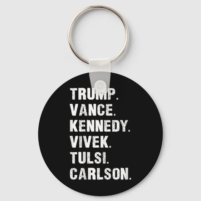 Llavero Trump Vance Kennedy Vivek Tulsi Carlson (Anverso)