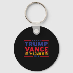 Llavero Trump Vance Me Encanta Hamburguesa 2025