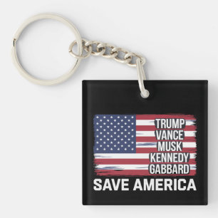 Llavero Trump Vance Musk Kennedy Gabbard 2024 Salva Améric