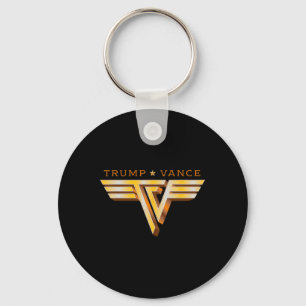 Llavero Trump Vance Tv Rocker Logotipo Dorado Vintage Trum