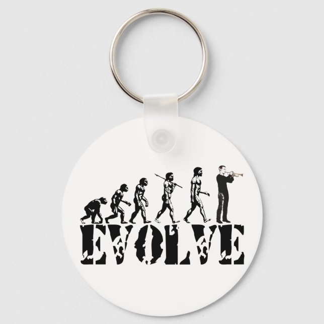 Llavero Trumpet Cornet Bugle Banda Musical Evolución (Anverso)