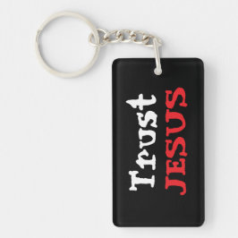 Llavero Trust Jesus Custom Name Acrylic Keychain