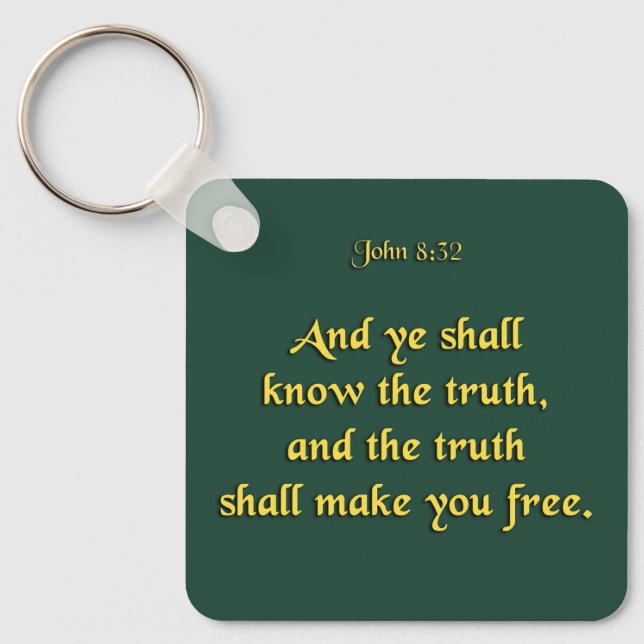 Llavero Truth Keychain - John 8:32 (Anverso)