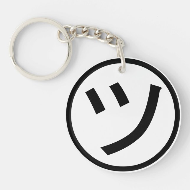 Llavero ㋡ Tsu Kana Katakana Sonriente Emoji / Emoticon (Frente)
