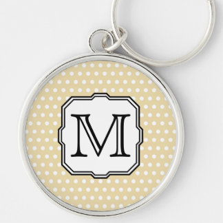 Llavero Tu carta. Monograma personalizado. Punto de Polka 