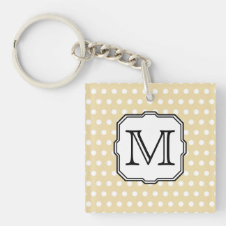 Llavero Tu carta. Personalizado Monograma. Punto Beige Pol