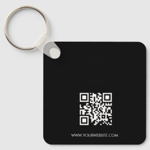 Llavero Tu logotipo y código QR van aquí Simple  Personali