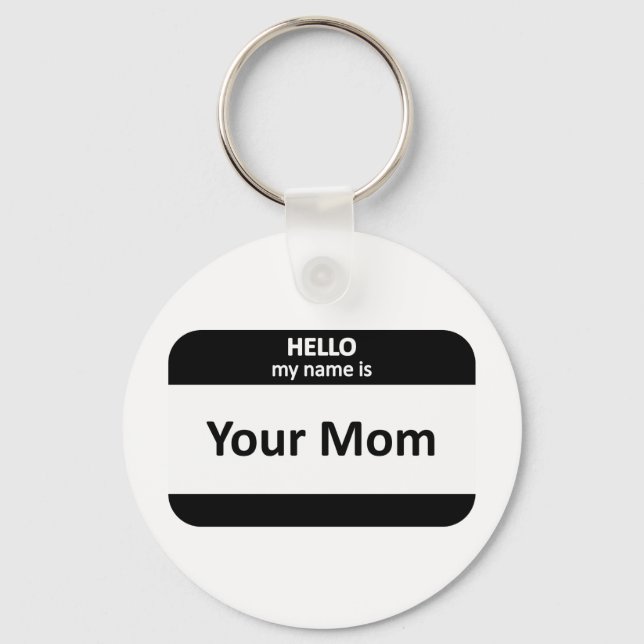 Llavero Tu mamá Nametag (Anverso)