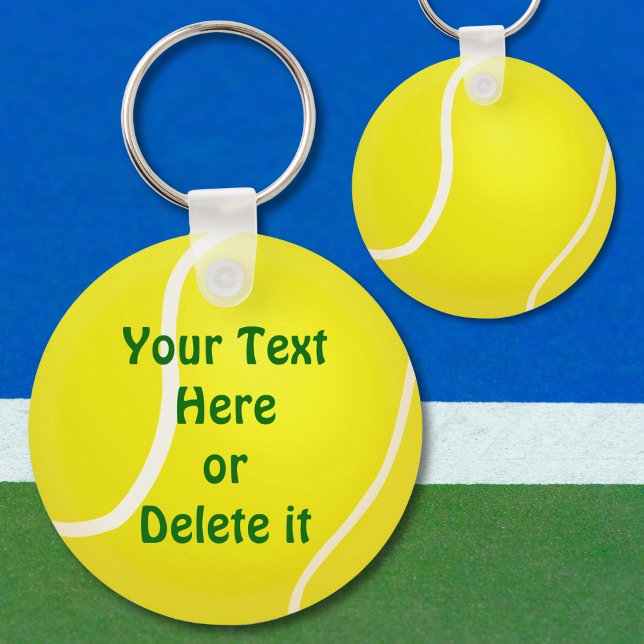 Llavero TU TEXTO BARATO De Claves De Tenis Menos De $4.00 (Tennis trinkets. Cheap tennis gifts and gifts for tennis players. Tennis goodies. Tennis Keychains.)