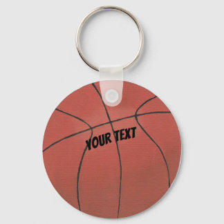 Llavero Tu texto sobre las cadenas de baloncesto