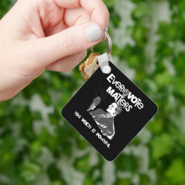 Llavero Tu voto importa Elección Política Blanco Impreso