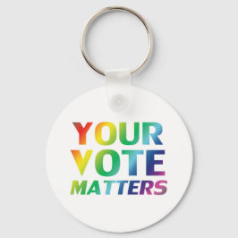 Llavero "Tu voto importa" orgullo lgbtq lgbt color arcoiri