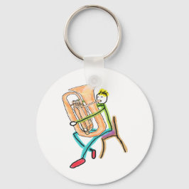 Llavero Tuba Playing Stickman
