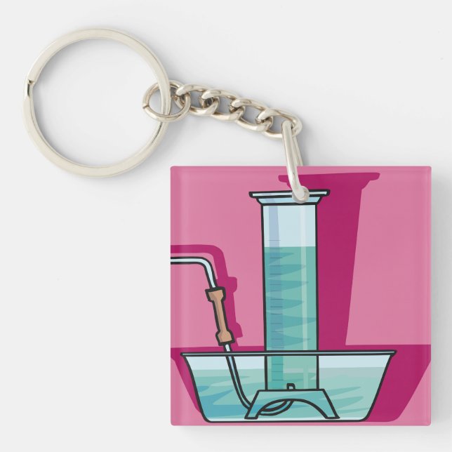 Llavero Tubo de prueba de ciencia (Frente)