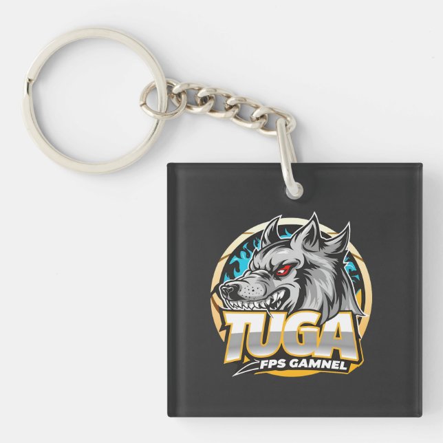 Llavero TUGA Wolf Gaming Logo Esports Style (Frente)