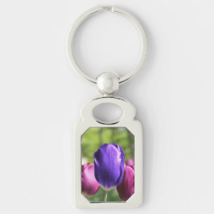 Llavero Tulipán púrpura único