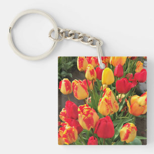 Llavero Tulipanes amarillos y rojos
