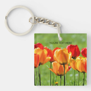 Llavero Tulipanes Amarillos y Rojos