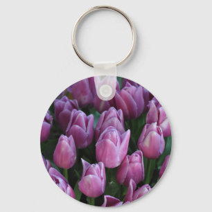 Llavero Tulipanes de primavera púrpura