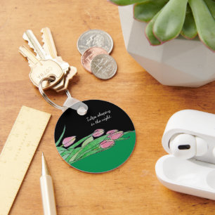 Llavero Tulipanes durmiendo en la noche