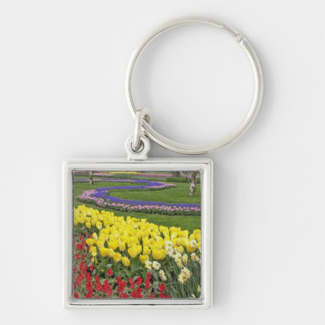 Llavero Tulipanes, jacintos de uva y narcisos, (Frente)