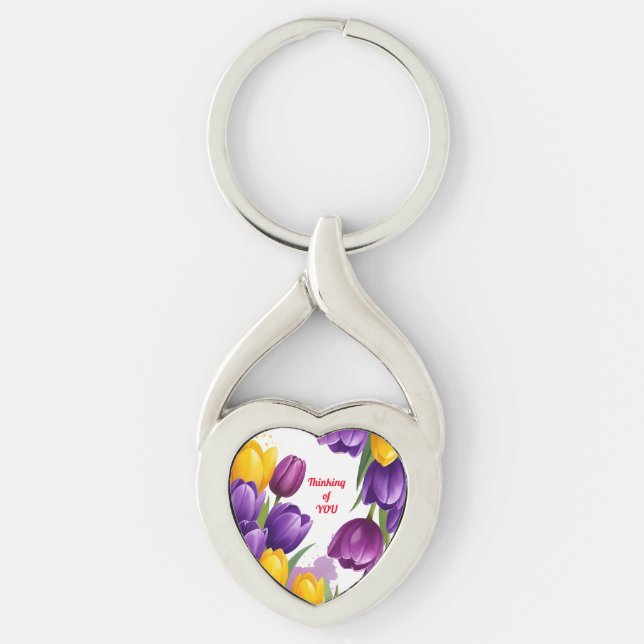 Llavero Tulipanes pensando en ti, Día de la Madre (Anverso)